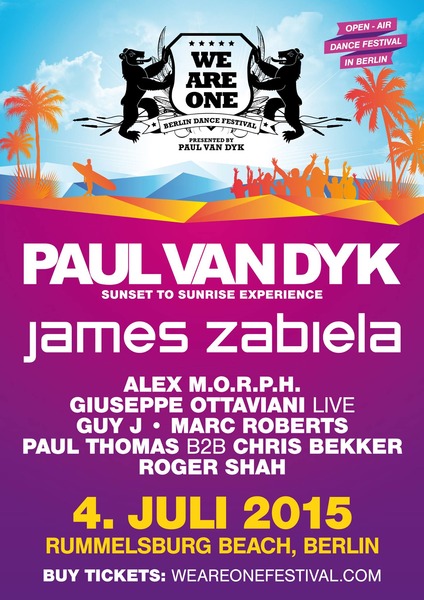 Party Flyer: We Are One Festival am 04.07.2015 in Berlin