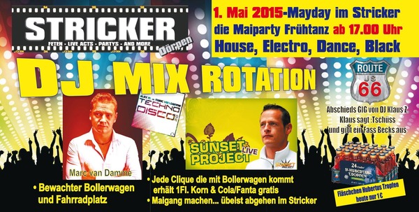 Party Flyer:  Mai Frhtanz - DJ Mix Rotation am 01.05.2015 in Drpen