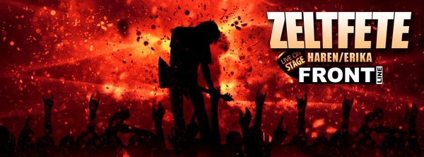 Party Flyer: Zeltfete mit FRONT LINE am 09.05.2015 in Haren (Ems)