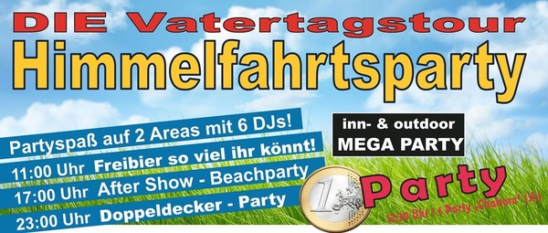 Party Flyer: Himmelfahrtsparty 2015 - DIE Vatertagssause in Ostfriesland am 14.05.2015 in Groefehn
