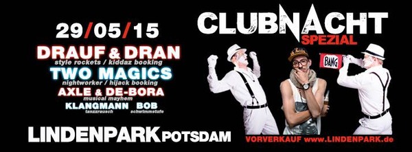 Party Flyer: Clubnacht @ Lindenpark am 29.05.2015 in Potsdam
