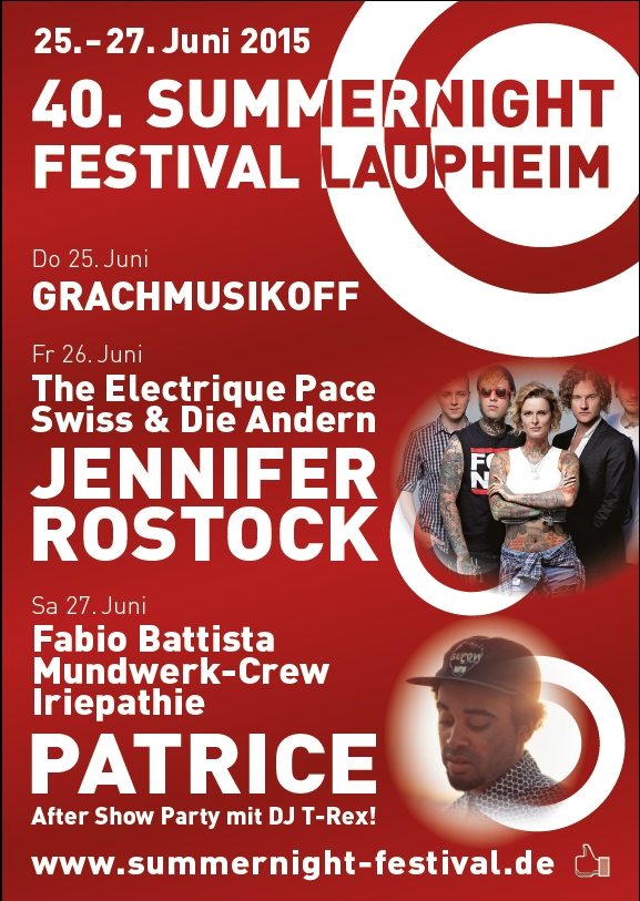 Party Flyer: 40. Laupheimer Summernight-Festival 2015 - Freitag am 26.06.2015 in Laupheim