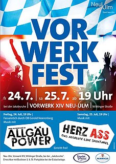 Party Flyer: Vorwerkfest Neu-Ulm - Herz-Ass am 25.07.2015 in Neu-Ulm