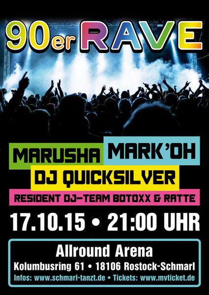 Party Flyer: 90er Rave am 17.10.2015 in Rostock