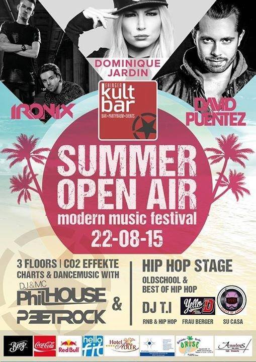 Party Flyer: Kultbar Summer Open Air am 22.08.2015 in Ehingen a.d. Donau