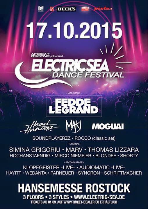 Party Flyer: Electric Sea Dance Festival 2015  am 17.10.2015 in Rostock