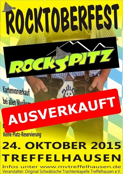 Party Flyer: Oktoberfest mit ROCKSPITZ in Treffelhausen am 24.10.2015 in Bhmenkirch