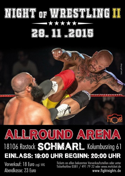 Party Flyer: Night of Wrestling - Round II am 28.11.2015 in Rostock
