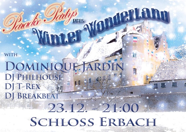 Party Flyer: Winter Wonderland with Dominique Jardin @ Schloss Erbach am 23.12.2015 in Erbach