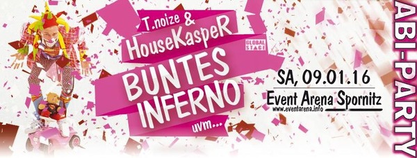 Party Flyer: Buntes-Inferno & Abi-Party  am 09.01.2016 in Matzlow-Garwitz und die Lewitz