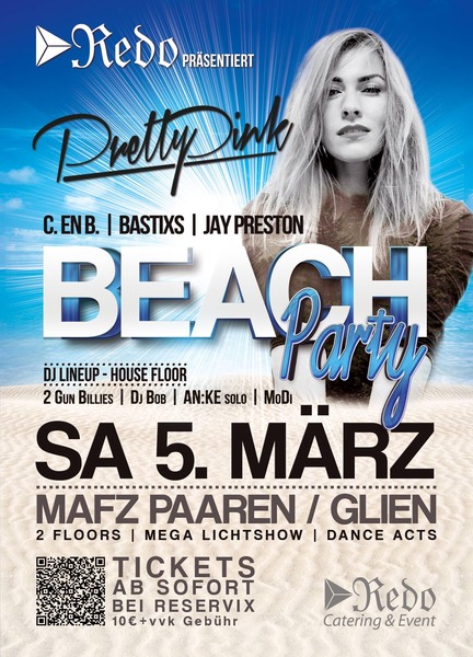 Party Flyer: Redo Beachparty @ MAFZ am 05.03.2016 in Schnwalde