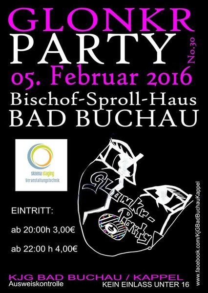 Party Flyer: Glonkr Party   No.30 am 05.02.2016 in Bad Buchau