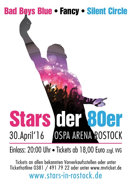 Party Flyer: Stars der 80er am 30.04.2016 in Rostock