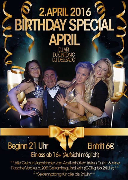 Party Flyer: HARUN's BIRTHDAY Party @ Disco W3 am 02.04.2016 in Ichenhausen