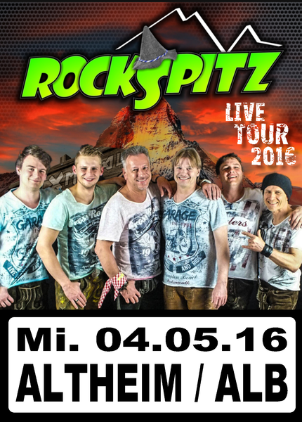 Party Flyer: Partynacht mit ROCKSPITZ @ Altheim/Alb am 04.05.2016 in Altheim/Alb