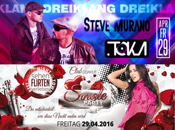 Party Flyer: DREIKLANG mit Steve Murano & Single Party  am 29.04.2016 in Rostock