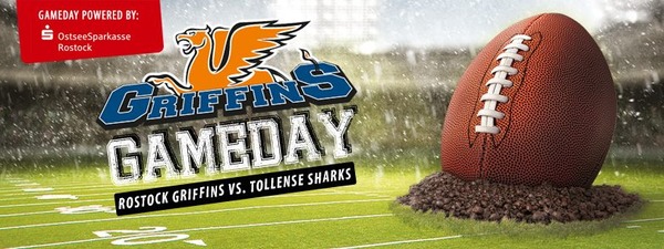 Party Flyer: Rostock Griffins vs. Tollense Sharks am 08.05.2016 in Rostock