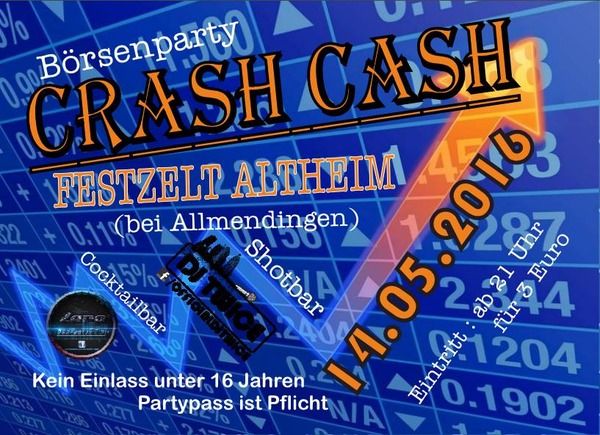 Party Flyer: CRASH CASH @ Altheim am 14.05.2016 in Altheim