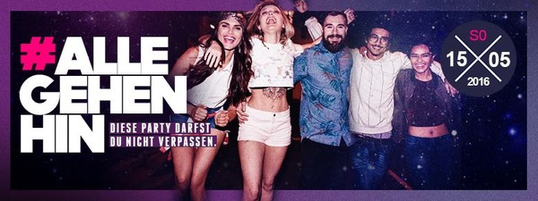 Party Flyer: #ALLEGEHENHIN with SPECIAL GUEST: Live Saxophonist DAVE BO am 15.05.2016 in Rostock