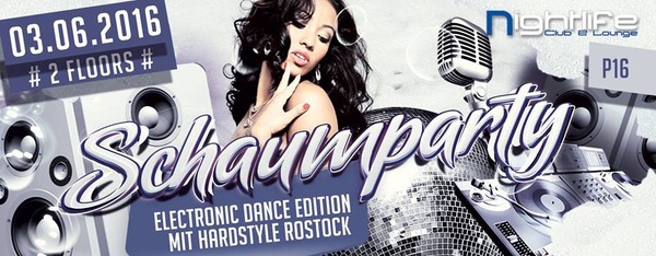 Party Flyer: Schaumparty - Electronic Dance Edition am 03.06.2016 in Gstrow