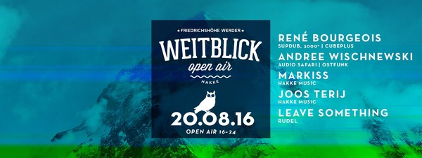 Party Flyer: Weitblick Open Air "Hakke Music" am 20.08.2016 in Werder (bei Altentreptow)