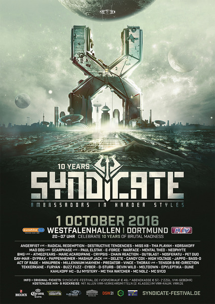 Party Flyer: SYNDICATE 2016 Westfalenhallen Dortmund am 01.10.2016 in Dortmund