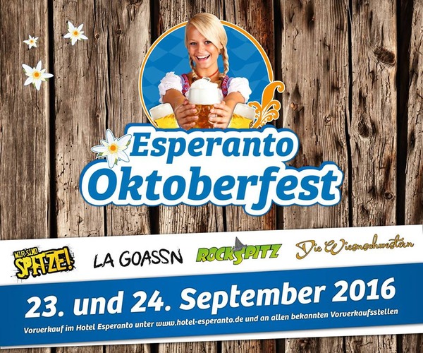 Party Flyer: 11. Esperanto Oktoberfest mit ROCKSPITZ am 24.09.2016 in Fulda