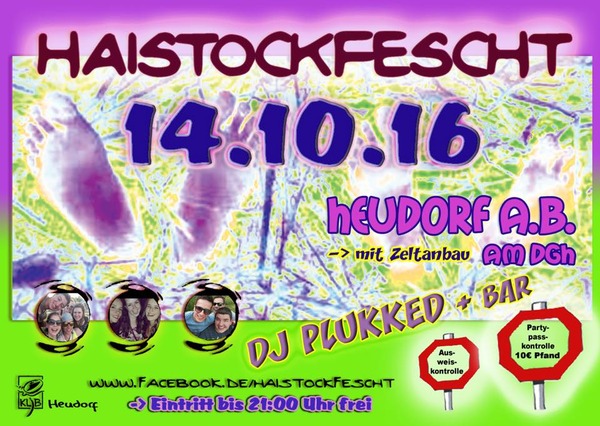 Party Flyer:  13. Haistockfest am 14.10.2016 in Ertingen