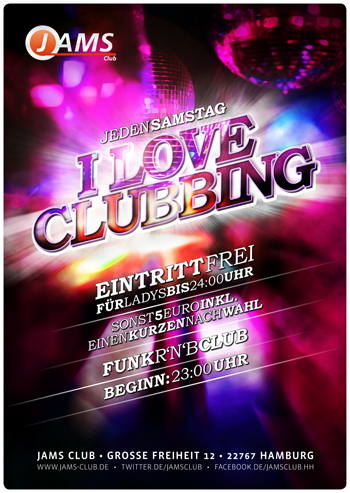 Party Flyer: Jams Club Saturday am 24.06.2017 in Hamburg