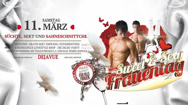 Party Flyer: FRAUENTAGSPARTY mit MENSTRIP am 11.03.2017 in Rostock