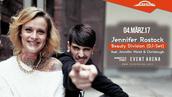 Party Flyer: Jennifer Rostock Beauty Division feat. Jennifer Weist & Christough am 04.03.2017 in Matzlow-Garwitz und die Lewitz
