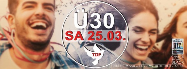 Party Flyer: 30 im Frieden am 25.03.2017 in Rostock