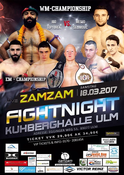 Party Flyer: Zam-Zam Fightnight - Vorveranstaltung 2017  am 17.03.2017 in Ulm