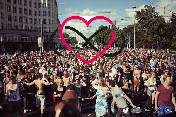 Party Flyer: Zug der Liebe - 1. Juli 2017 - Fr die Liebe auf die Strae am 01.07.2017 in Berlin