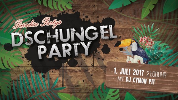 Party Flyer: Dschungelparty No 4 @ Dellmensingen am 01.07.2017 in Erbach