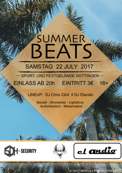 Party Flyer: Summer Beats 2017 am 22.07.2017 in Mnsingen