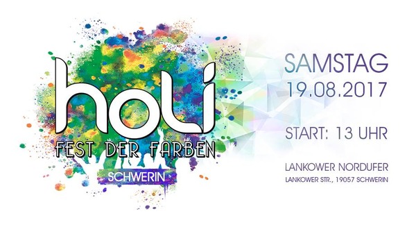 Party Flyer: HOLI - Fest der Farben am 19.08.2017 in Schwerin