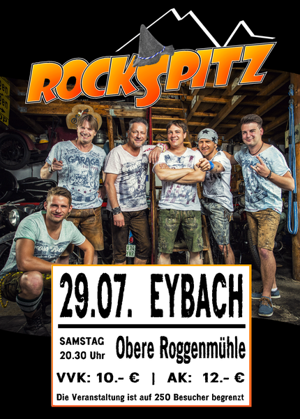Party Flyer: Rockspitz - Obere Roggenmhle - Eybach (GP) am 29.07.2017 in Geislingen a. d. Steige