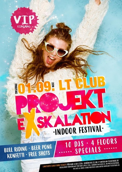 Party Flyer: Projekt Xkalation 2 - Indoor Festival am 01.09.2017 in Rostock