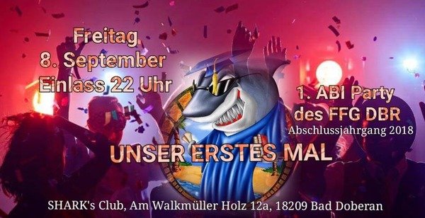 Party Flyer: Unser Erstes Mal am 08.09.2017 in Bad Doberan