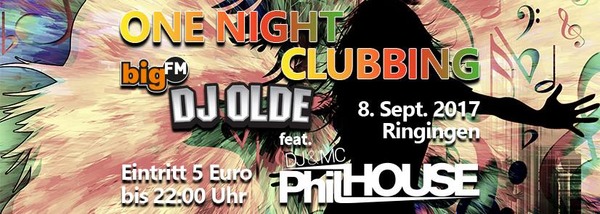 Party Flyer: Ringinger Herbstfest: One Night Clubbing am 08.09.2017 in Erbach