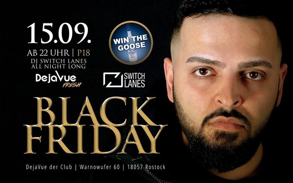 Party Flyer: BLACK Friday am 15.09.2017 in Rostock