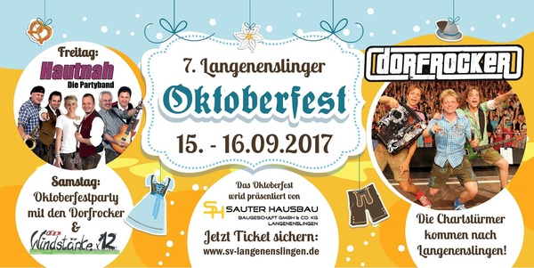 Party Flyer: 7. Langenenslinger Oktoberfest am 16.09.2017 in Langenenslingen
