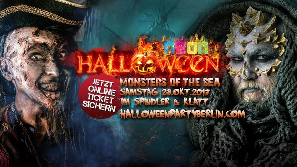Party Flyer: NEON HALLOWEEN "Monsters of the Sea" am 28.10.2017 in Berlin