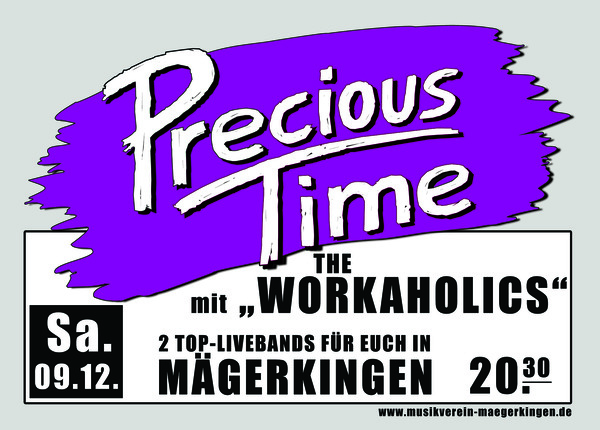Party Flyer: Rocknacht mit Precious Time und Workaholics am 09.12.2017 in Trochtelfingen