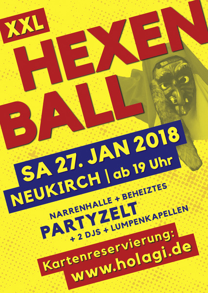 Party Flyer: XXL-HEXENBALL am 27.01.2018 in Neukirch