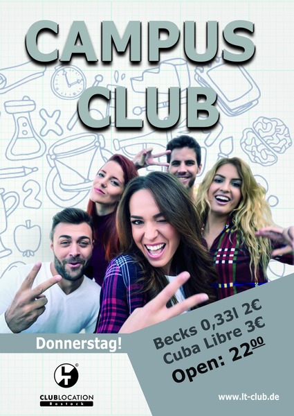 Party Flyer: LT Campus Club am 15.03.2018 in Rostock