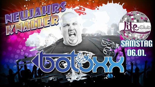 Party Flyer: Neujahrsknaller - Botoxx am 06.01.2018 in Rostock