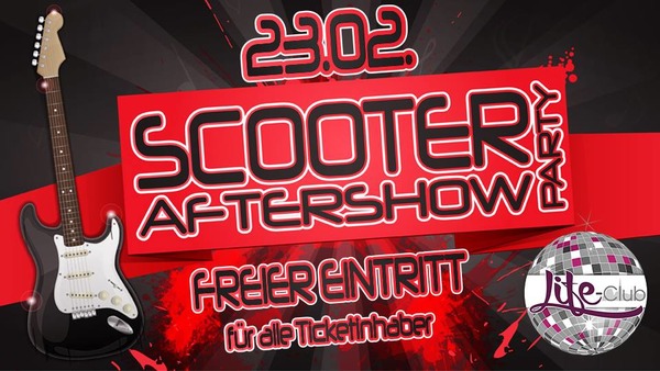 Party Flyer: Scooter Aftershow Party - die Party geht weiter am 23.02.2018 in Rostock