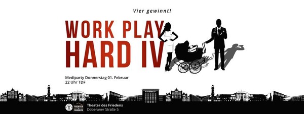 Party Flyer: Mediparty - Work Hard, Play Hard IV am 01.02.2018 in Rostock